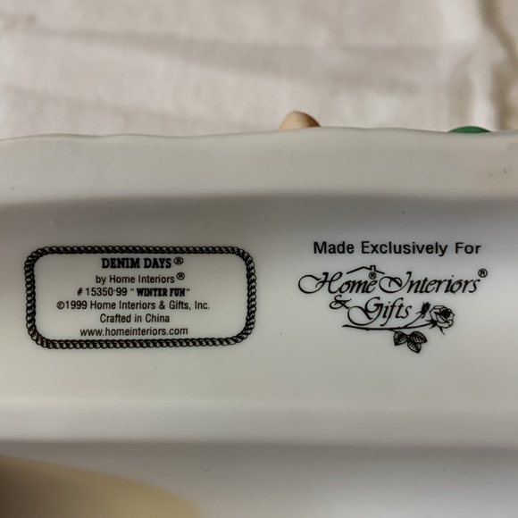 1999 HOMCO Home Interiors Denim Days #15350-99 Winter Fun. - Picture 6 of 8